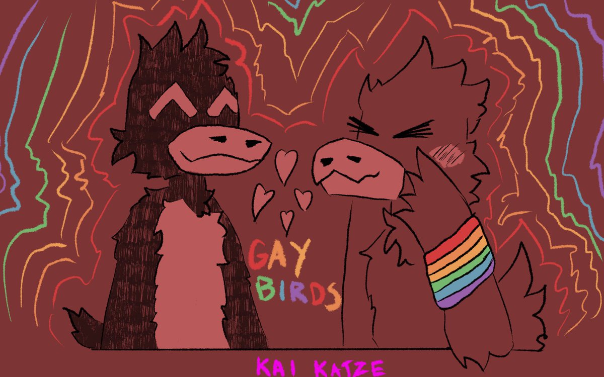kaikaiju666's tweet photo. soooooooooo i sort of made the gay bird sketch into this
happy pride
>>PLEASE DO NOT STEAL MY ART<<
#art #artist #illustration #drawing #sketch #doodle #furry #furryart #furryfandom #furrys #furrie #furrieart #furriefandom #anthro #anthroart #digitalart #procreate #procreate https://t.co/vNEBNnkj90