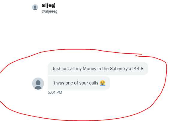 kryptoGemSignal's tweet photo. First of all accept it is your fault bcoz in yesterday's morning video i clearly told SOL will break 43.8$ support so refused to take entry and even in night video Ankita Ma'am also told it will break 43.8$

Blindly don't blame anyone when specially it is your fault...Am i Right? https://t.co/aHXItWUpfL