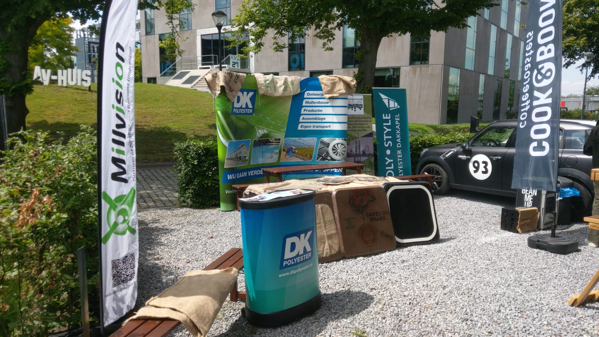 Vandaag zijn wij samen met DK Polyester aanwezig op het FICFestival met onze ontwikkeling  #FIC #jute #Breda #matrixbord