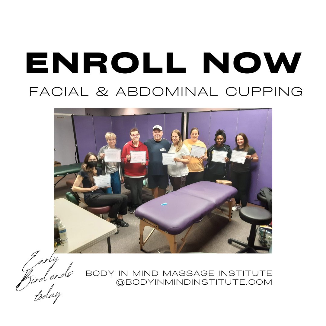 BodyInMind1's tweet photo. There's still time to register for Jim Earley's Facial &amp; Abdominal Cupping CE class to be held on June 9th -- early bird registration ends today! https://t.co/NaifVSEKDm https://t.co/rVcFbDMLDe