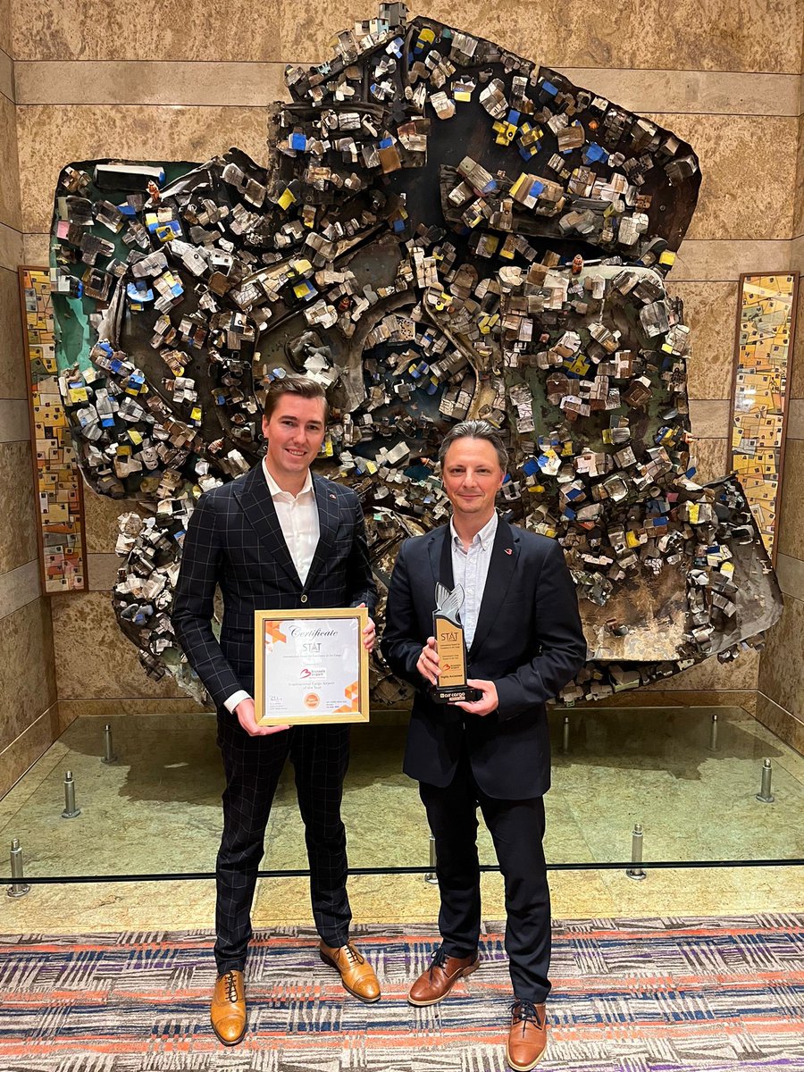 BrusselsAirport's tweet photo. Great news! We are very proud that #brusselsairport took home the @StatMediaNews award for "Highly Acclaimed Award for International Cargo Airport" at the Gala Award Night of Air Cargo India. The result of the hard work of our #brucargo team & cargo community! #aircargobelgium https://t.co/YlTnLKU34c