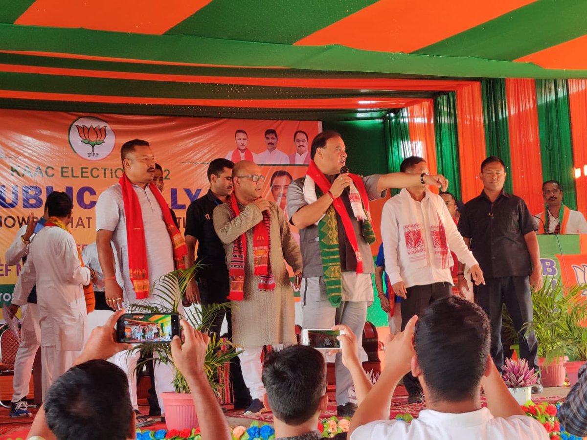drrajdeeproy's tweet photo. At #Howraghat constituency of #KarbiAnglong for the Council elections along with @himantabiswa ji !

@Pijush_hazarika 
@TuliramRonghang 
@KPaulMLA https://t.co/FPbOwP8VQh