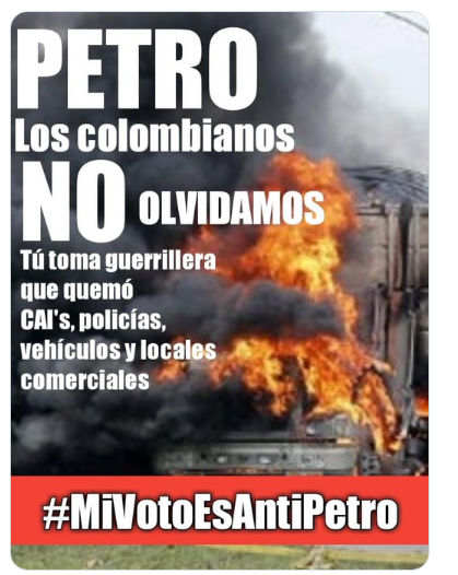 Anitnelav87's tweet photo. #Colombia  decide, no podemos ser representados por un criminal 

#PetroEsUnPeligro #PetroEsUnHampon #PetroNuncaSeraPresidente #MejorIngenieroQueGuerrillero #2Junio #jueves https://t.co/nMAMzWXGgM