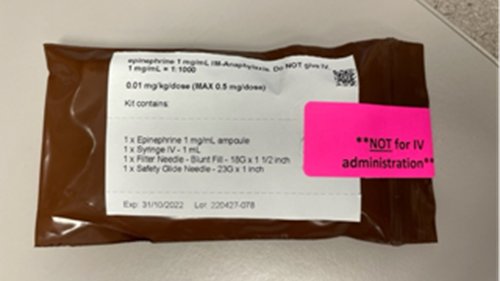 CHEOSIM's tweet photo. We added an additional safety label to @CHEOs anaphylaxis kits to help prevent errors, then used SIM to test the change and ensure it worked. #itdid #Simulation is essential for patient safety! https://t.co/UpnYdcv6wY