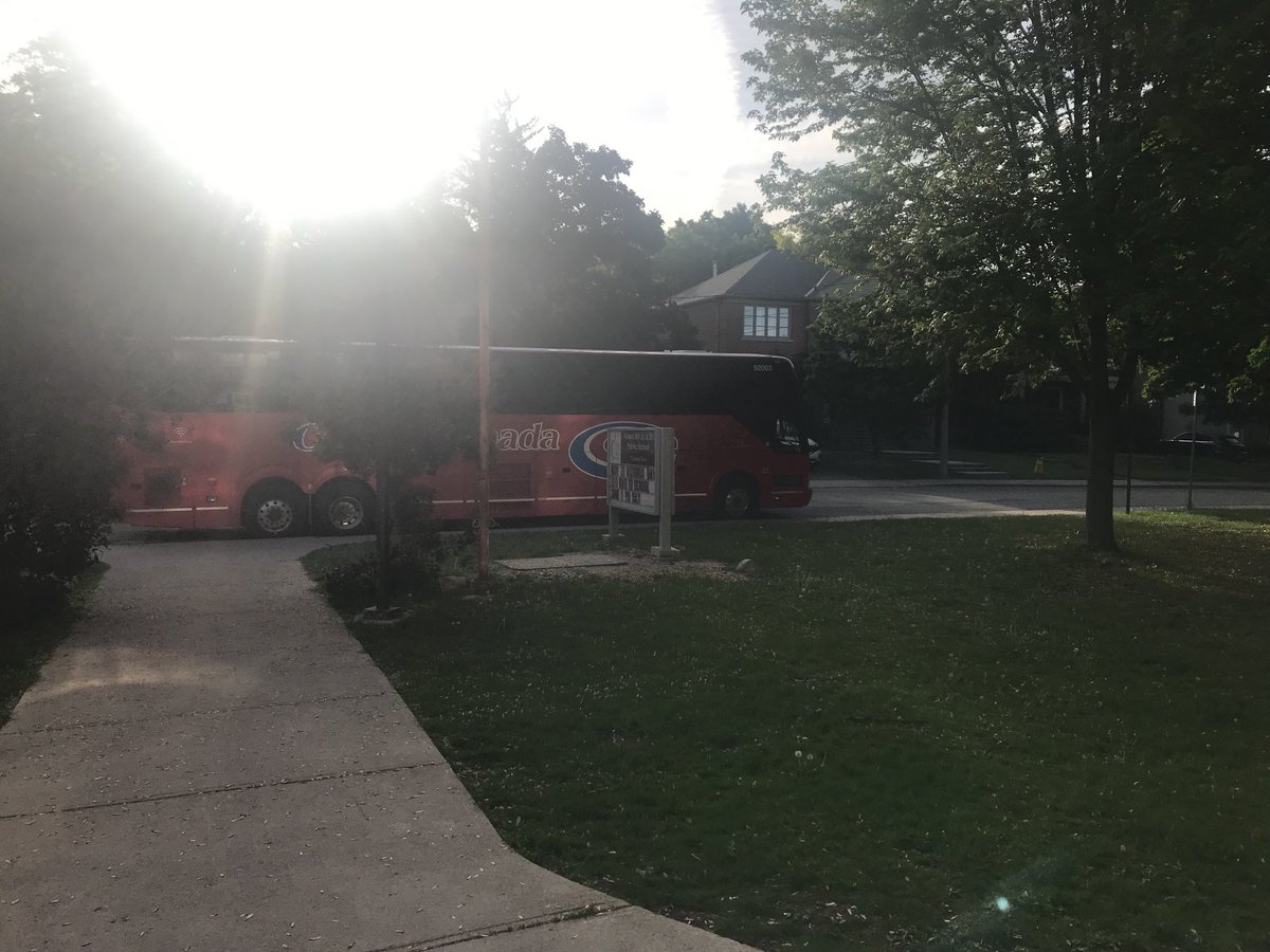Grade 8s are off to their field trip bright and early this morning.