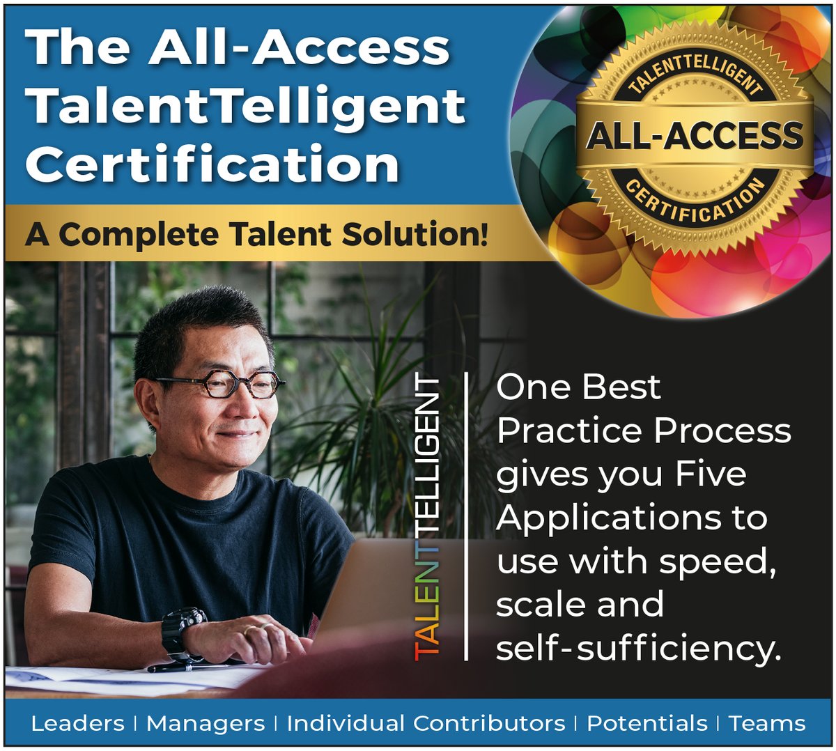 TalentTelligent's tweet photo. Up next...our June 2-day All-Access Certification program launches and ensures you gain rapid access to 5 Applications with 1 Best Practice Process!
https://t.co/bD4WtbsMQx
#talentmanagement #leadershipdevelopment #talentacquisition #teambuilding #highpotentialdevelopment https://t.co/0k7DR4WAqN