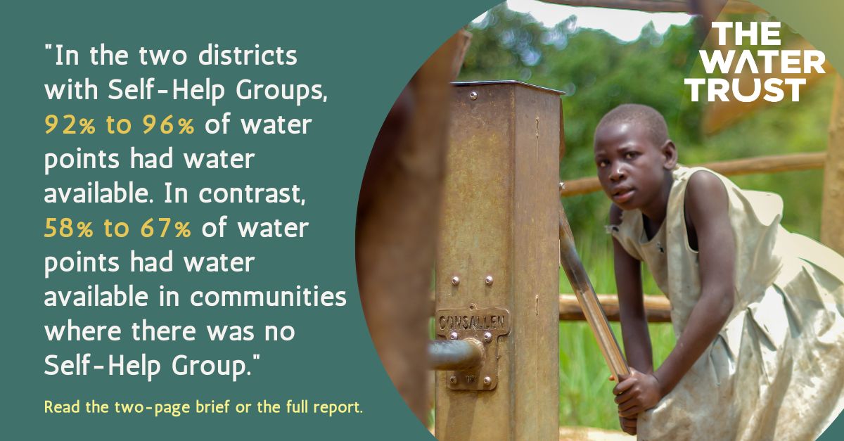 Supported by <a href="/WorldBank/">World Bank</a>, we evaluated the functionality of &gt;4,800 water sources serving &gt;1 M people in Uganda.

Bad news: water functionality is worse than expected.
Good news: we can fix the problem.

Two-page brief: watertrust.org/_files/ugd/929…
Full report: watertrust.org/_files/ugd/929…