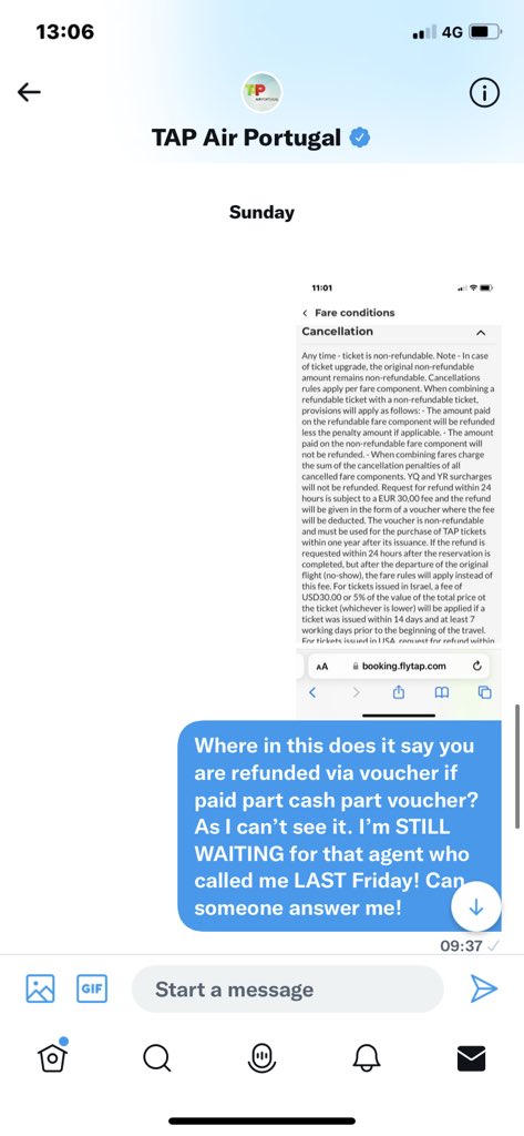 hellyer23's tweet photo. @tapairportugal @tapairportugal when are you gonna reply to my DMs! Proof is in the pudding below 👇 that you don’t reply when things are not in your favour! @GivememyrefundT https://t.co/yye9ZsUCmU