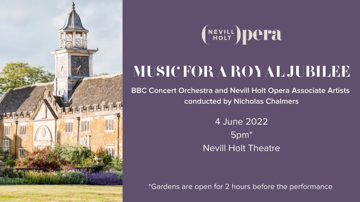 🚨Don't yet have plans for the Jubilee weekend?🍾

A few tickets have become available at our Jubilee concert this Saturday! Enjoy spectacular music from NHO Artists and the BBC Concert Orchestra, plus refreshments in the beautiful Nevill Holt gardens. 

🎟️bit.ly/3GFMH1y