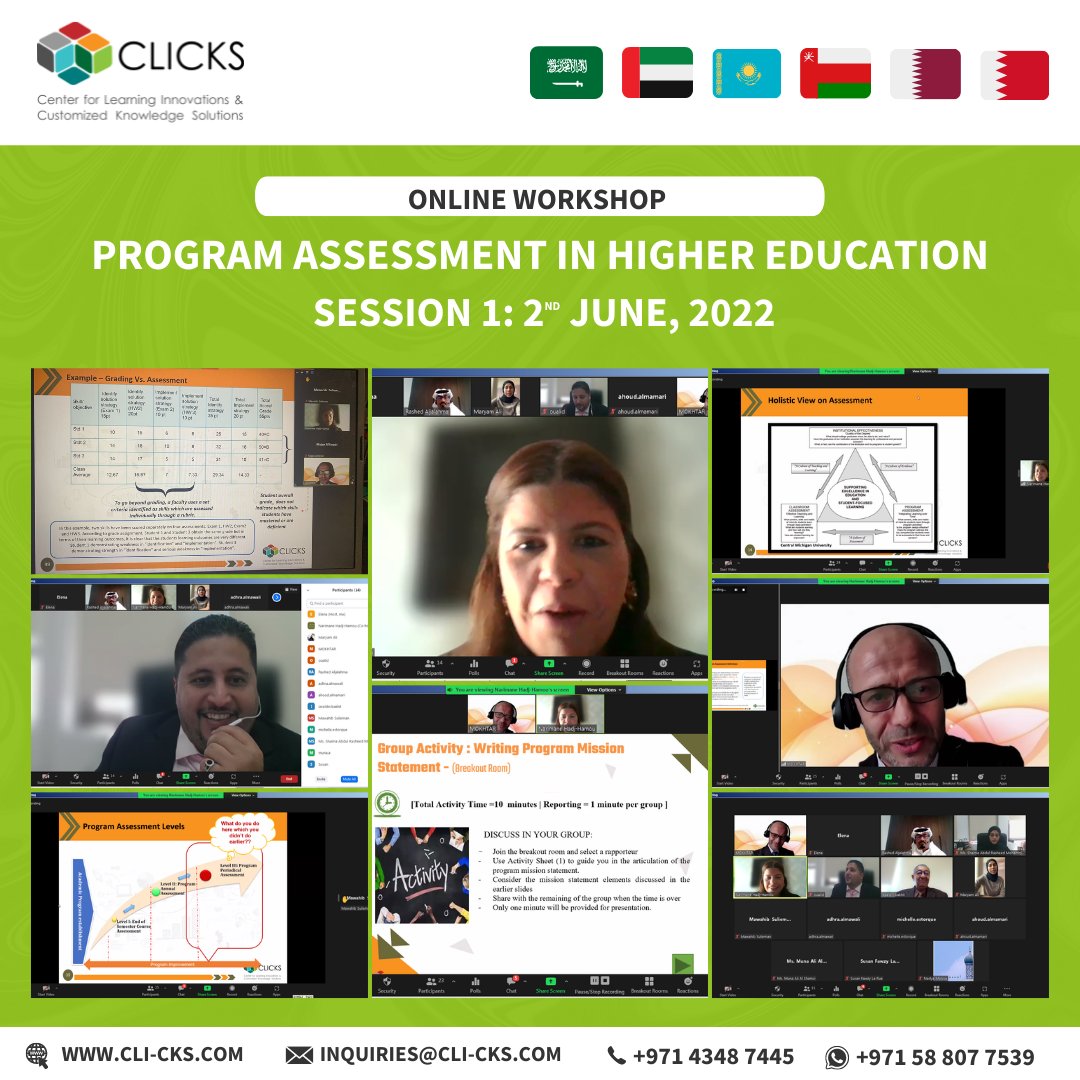 CLI_CKS's tweet image. The program brought together audience from 6 countries. Participants were extensively involved into discussions and activities on Day 1. 
Looking forward to see all on Saturday 
#programassessment #ONLINETEACHING #onlinecourses #onlinelearning #highereducation #higherinstitutions