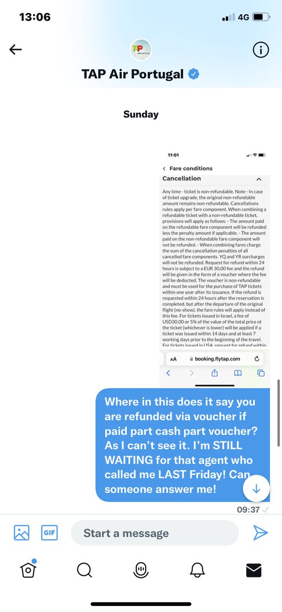 hellyer23's tweet photo. @tapairportugal when are you gonna reply to my DMs! Proof is in the pudding below 👇 that you don’t reply when things are not in your favour! @GivememyrefundT https://t.co/MFi36e2Snp