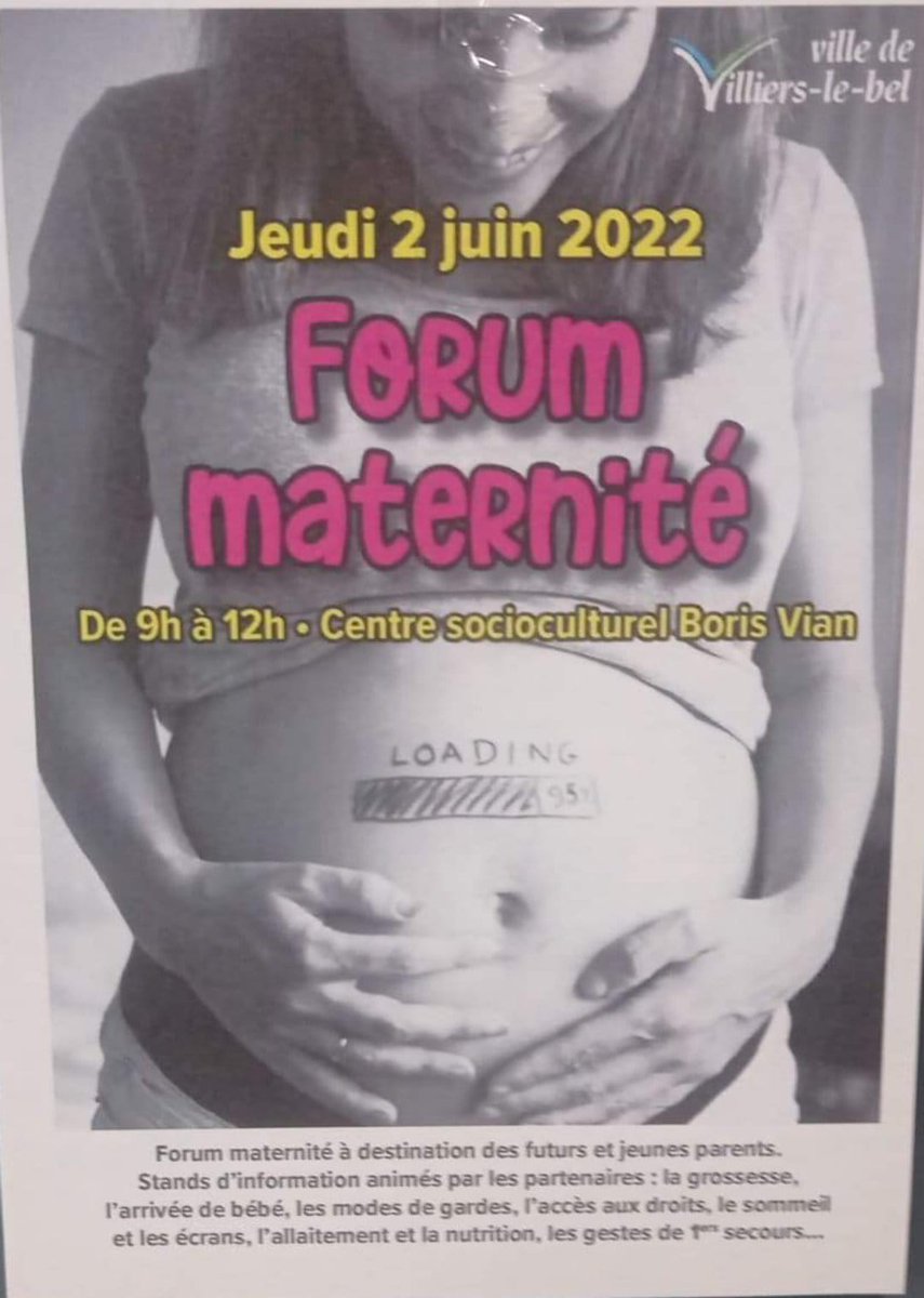 IRenaudot's tweet photo. Rencontre des futurs parents à l'occasion du #ForumMaternité organisé par le CCAS de @Villierslebel : un moment d'accueil des nouveaux membres dans le groupe d'habitant.e.s relais et d'échange autour du #SuiviDeGrossesse. 
RDV le 16.06 pour le prochain atelier au CSC Boris Vian. https://t.co/x2nZsscr4D