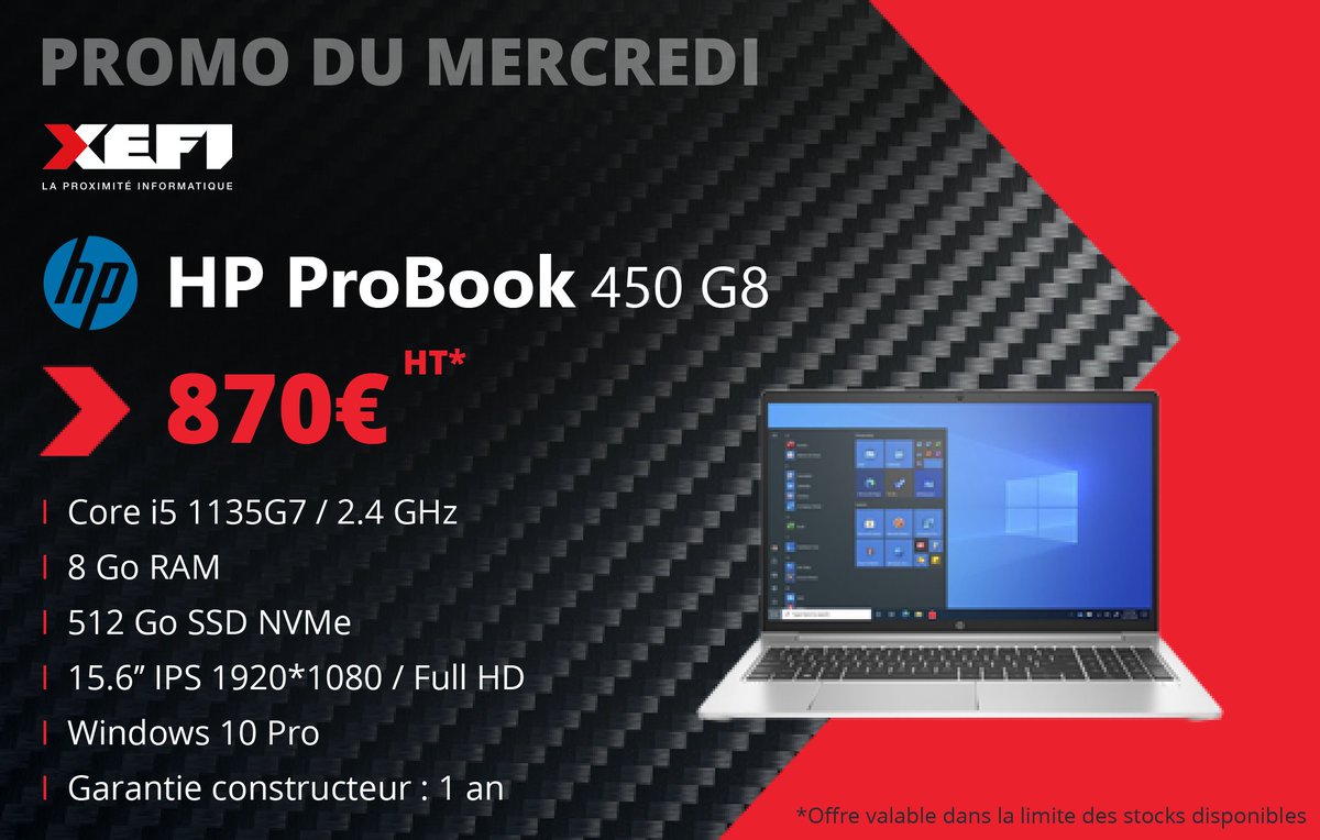 ComputerLand_fr's tweet image. JOUR DE PROMOTION 🎁

Venez découvrir dès maintenant le magnifique HP ProBook 450 G8 disponible chez nous !

Contactez notre agence dès maintenant pour en savoir plus !

📞 Appelez vite au 01 46 99 42 99 ou boulogne-billancourt@xefi.fr

#XEFI #Promotion #HP #Ordinateur #PROMO