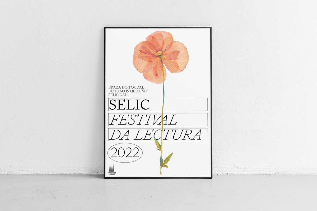 desescribir's tweet photo. Deseñamos a identidade visual da nova edición de @SELIC_festival. Desta volta quixemos representar a lectura a partir das flores e as herbas que deixamos agochadas entre as páxinas dos libros: papoulas, trevos,… Para as ilustracións contamos coa colaboración de #Sekone https://t.co/d4zuQzeZbR