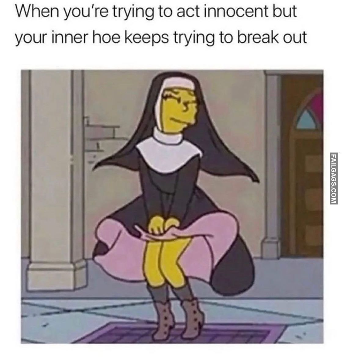 When you're trying to act innocent but your inner hoe keeps trying to break  out funny memes #funny #memes #comedy #fail #jokes #fun #fail #meme #hehe  #lol, image size:1123x1168