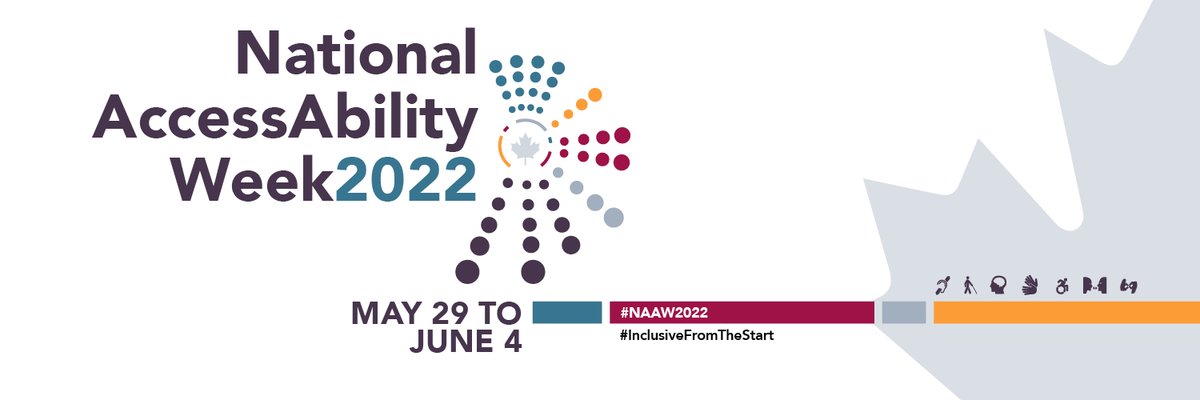 Join us in recognizing National AccessAbility Week! 
#NAAW2022 #InclusiveFromTheStart Canada.ca/accessability-…