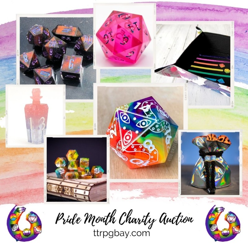 crafting_geeks's tweet photo. It's almost here.🎇
4-11 June Pride Month Charity Auction supporting LGBTQA+ @HiTOPSinc and BBZ "lebensart e.V.

Shout out to @GayInterference for organizing this and using our auction platform for the event.

#handmadedice #dicetray #characterart #pridemonth #charityauction