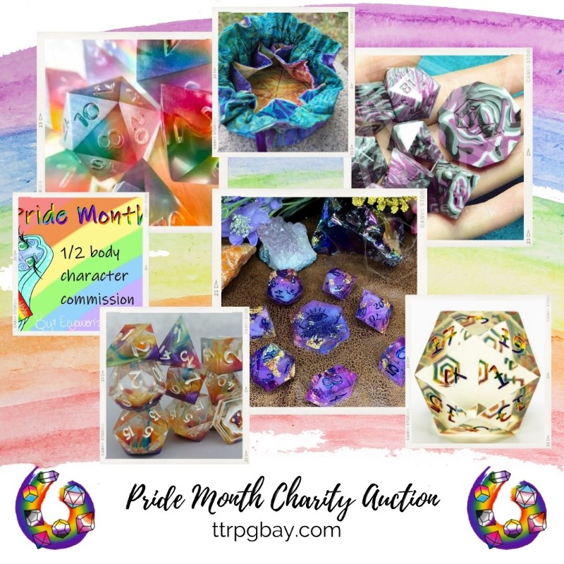 crafting_geeks's tweet photo. It's almost here.🎇
4-11 June Pride Month Charity Auction supporting LGBTQA+ @HiTOPSinc and BBZ "lebensart e.V.

Shout out to @GayInterference for organizing this and using our auction platform for the event.

#handmadedice #dicetray #characterart #pridemonth #charityauction