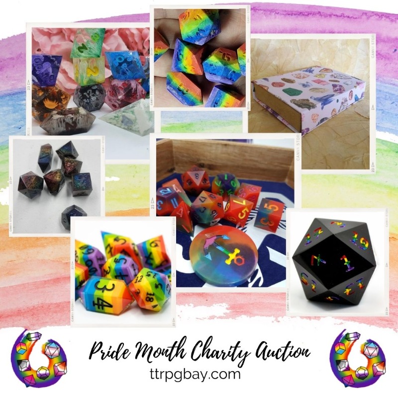 crafting_geeks's tweet photo. It's almost here.🎇
4-11 June Pride Month Charity Auction supporting LGBTQA+ @HiTOPSinc and BBZ "lebensart e.V.

Shout out to @GayInterference for organizing this and using our auction platform for the event.

#handmadedice #dicetray #characterart #pridemonth #charityauction