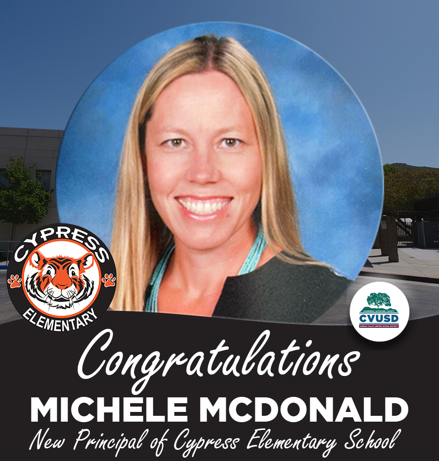 ConejoValleyUSD's tweet photo. Michele McDonald is a strategic leader, dedicated team member &amp; a veteran of the CVUSD, most recently serving as the Asst Principal for Westlake Hills Elem. Join us in welcoming Ms. McDonald to her new role as Principal of Cypress Elementary starting 7/1! 
https://t.co/RI2vhpLuW5 https://t.co/IPChEZqfF4