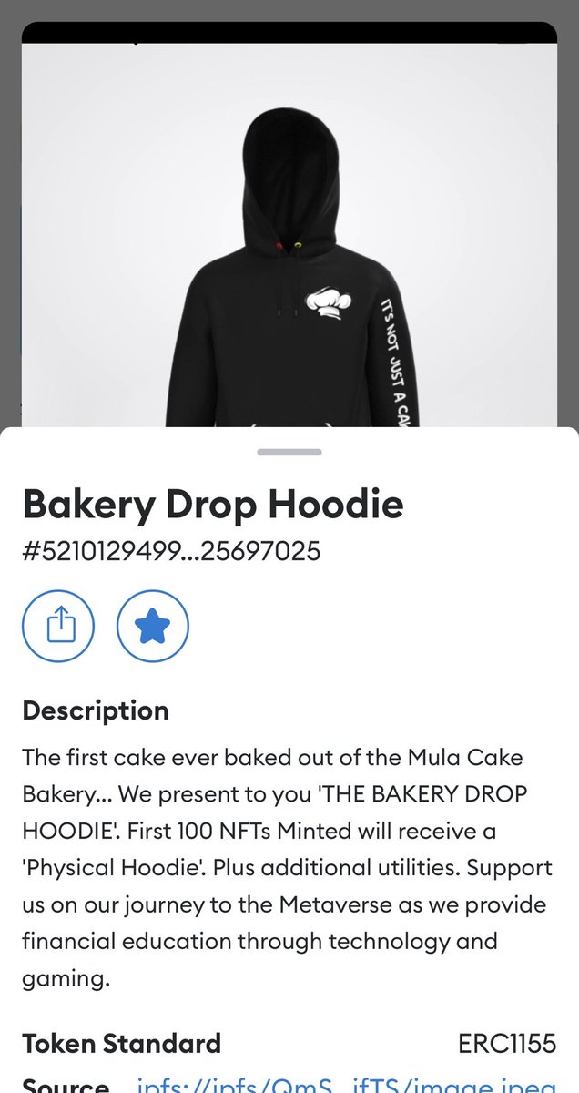 <a href="/spacetochill/">SpaceToChill</a> has just minted her Bakery Drop Hoodie 🍰👨🏾‍🍳🥳

Welcome to the bakery 

Now minting on <a href="/rarible/">Rarible</a>