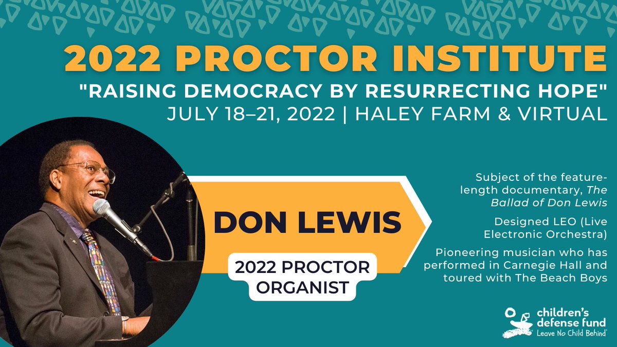 ChildDefender's tweet photo. CDF is thrilled to announce that we'll welcome Don Lewis as organist for 2022 Proctor Institute! It's a privilege to have such a talented artist in our midst for this important event.
Register for Proctor today at https://t.co/Yqa665zurw.
#proctor #proctorinstitute #cdf https://t.co/cAOvN7rnkh