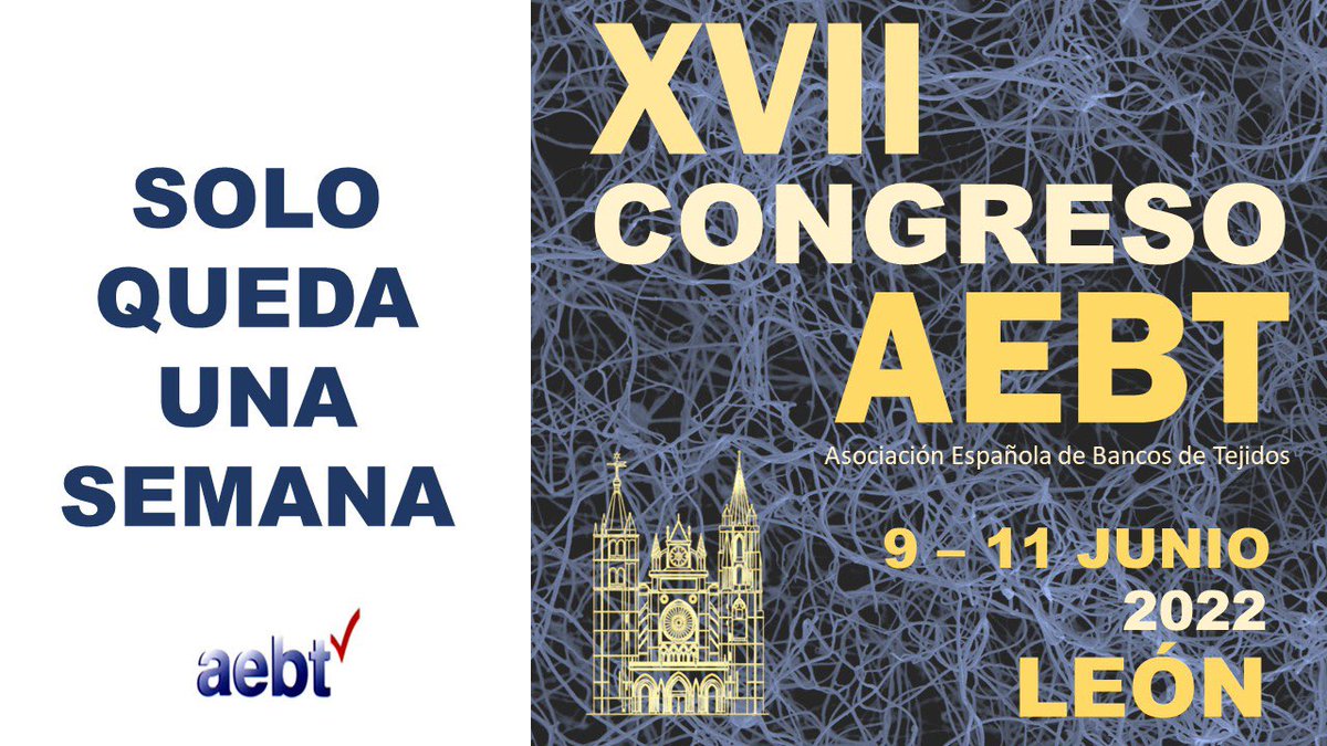 EVueltaLopez's tweet photo. XVII Congreso AEBT: aún estás a tiempo de acompañarnos! Presencialmente en Leon o de manera online a través de nuestro campus virtual.
Toda la info aquí: https://t.co/abkyBPxWrt https://t.co/Iraf4rtcvk