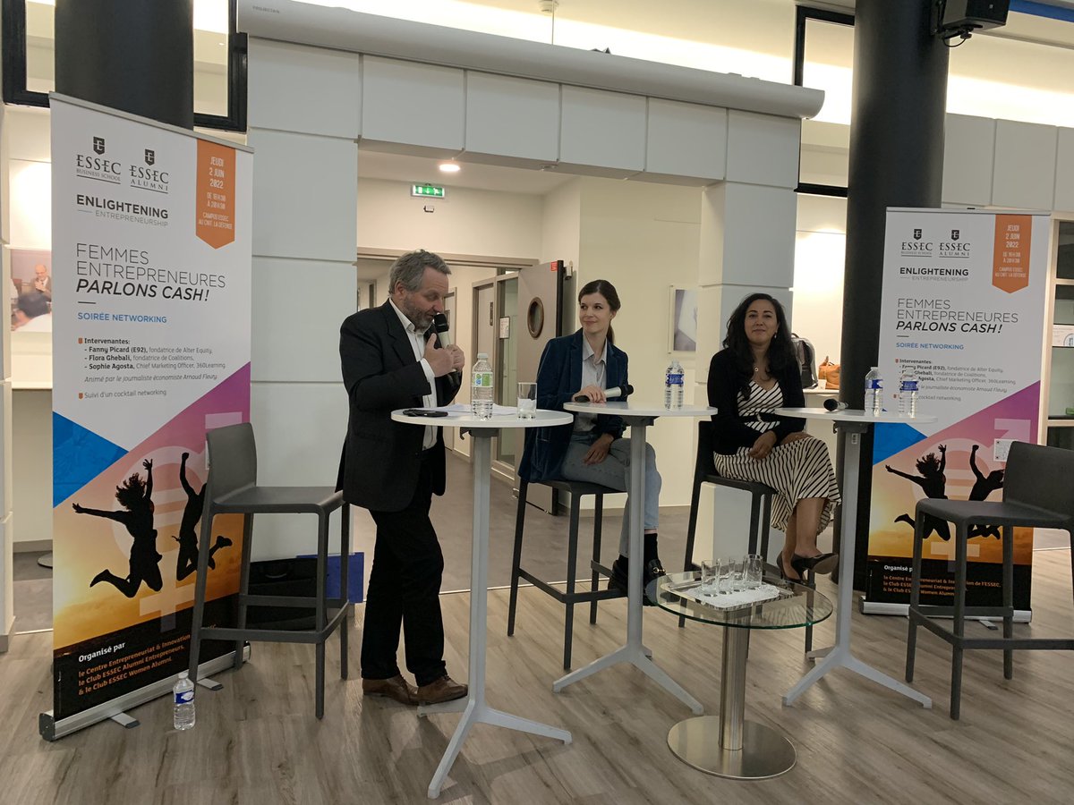 Ce soir, on parle #entrepreneuriat, #femmes et #argent avec Sophie Agosta, chief marketing officer de 360Learning, et Karima Ben Abdelmalek, présidente d'Happn. Première table ronde sur les enjeux des #scaleups et leur capacité de rebond !