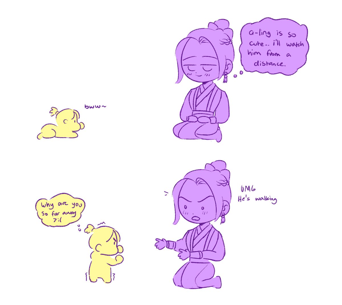 demonicfarmer69's tweet photo. Q: How did our dear JC feel the first time JL took his first steps and what did he do?

🍇: a-ling seemed angry at me for not immediately greeting him. to be fair, it is hard to play with him at jinlin tai. i do have an album dedicated to all of a-lings firsts.
===
#jims2kevent https://t.co/hlX0kM0VXC