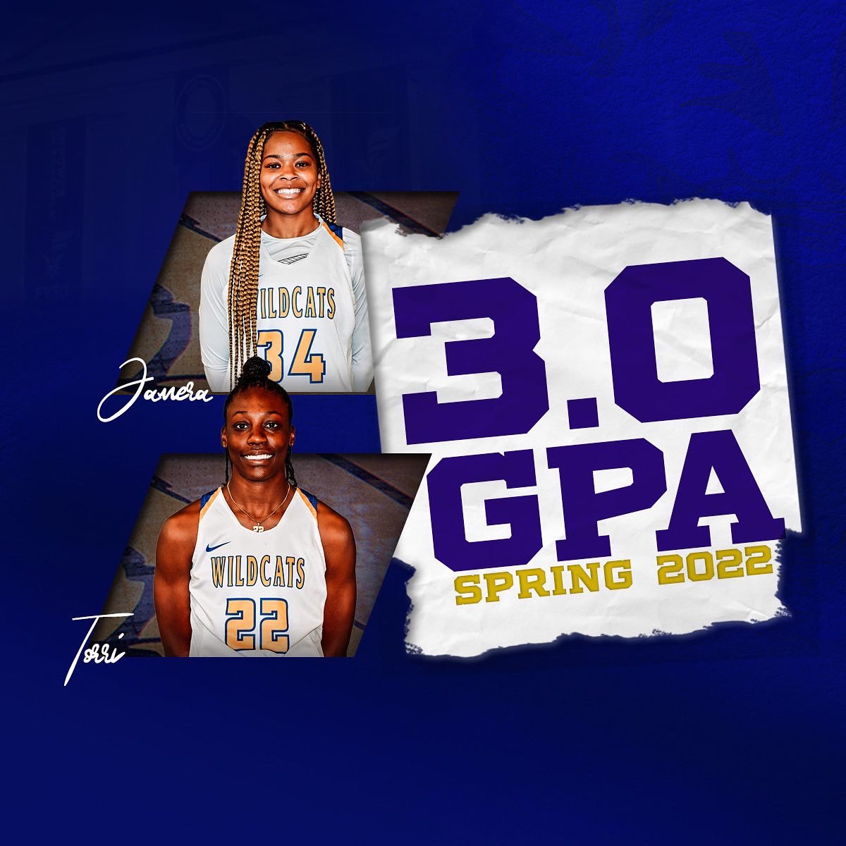 Grades are in ‼️ Our Wildcats getting it done in in the class room! 📚 🤓 Way to go Ladies 👏🏽👏🏽🐯