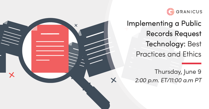 Granicus's tweet photo. We partnered with ARMA — the world's leading information management membership organization — to bring you an interactive roundtable about public records request technology. Click the link below to register. https://t.co/oadVplMKBG #govtech #publicsector #recordsmanagement https://t.co/RSqAuJ2dly