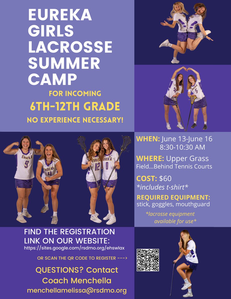 JOIN US this summer for our summer camp! We are looking forward to working with athletes of all ages and experience levels (no experience necessary!) sites.google.com/rsdmo.org/ehsw…