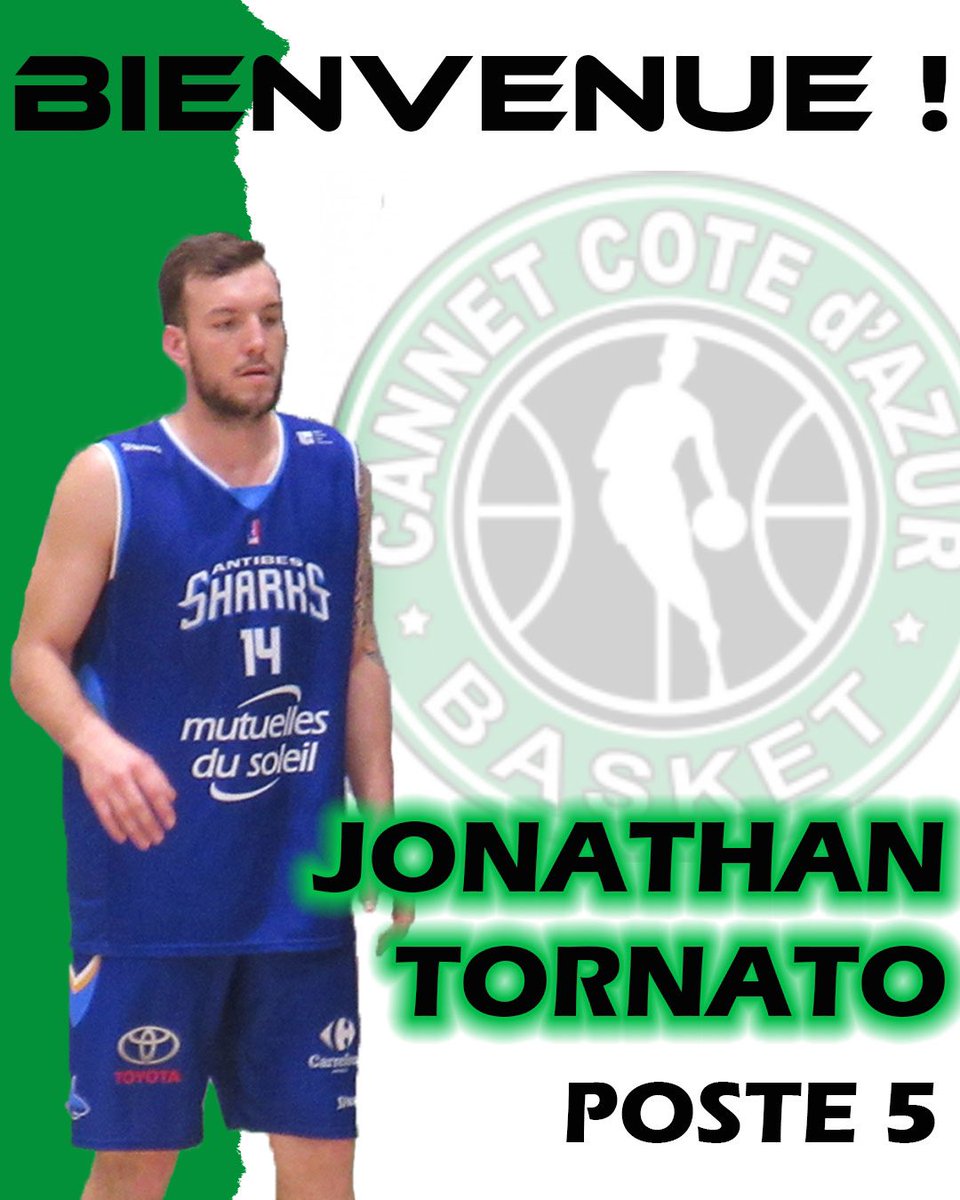 🏀Il a signé ! 
Jonathan Tornato fera partie de l’équipe première la saison prochaine ! 🏀

Ancien joueur de Pro B et NM1 Jonathan rejoint l’équipe pour la saison à venir ! 

Allez #lecannet !