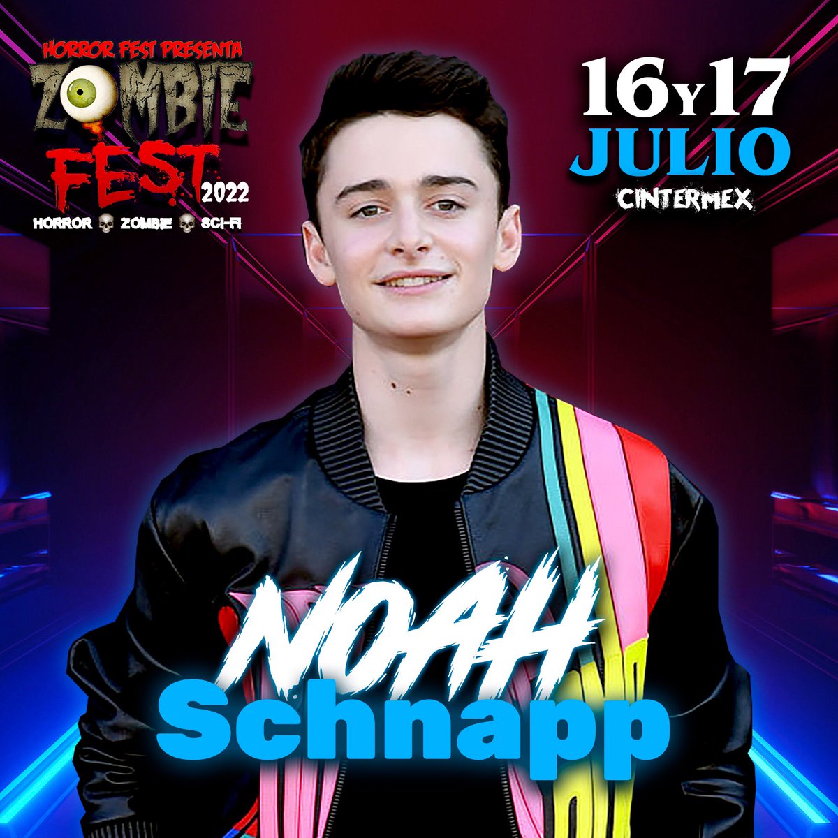 #ZombieFest22 se complace en presentar a <a href="/noah_schnapp/">placeholder</a> este 16 y 17 de Julio en <a href="/cintermexmty/">Cintermex</a> 

Toda la información en: horrorfest.mx

Venta de boletos: globalticket.com.mx/gtpv/Eventos.a…
