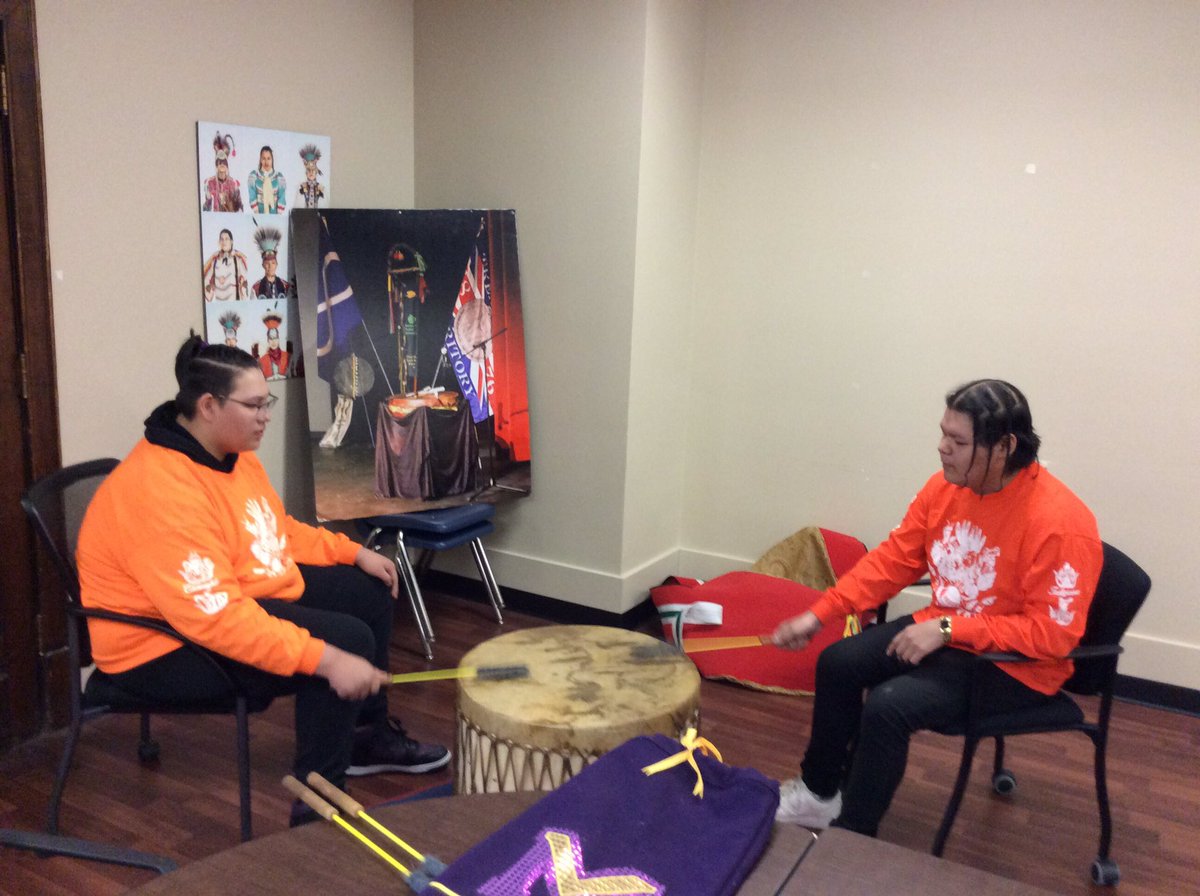 Students preparing for today’s show ! #Indigenous