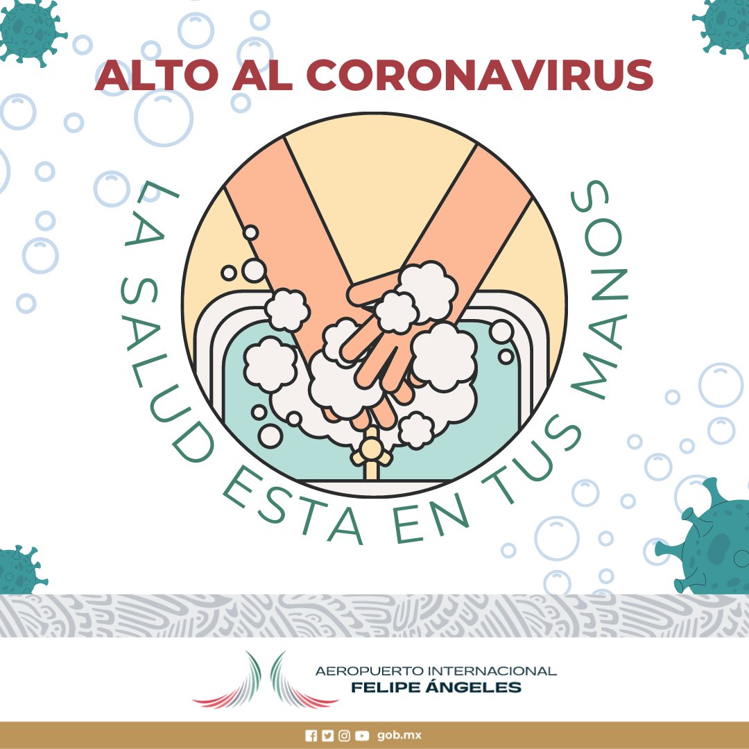 aifaaero's tweet photo. Ayudar a detener el coronavirus está en tus manos.😷
¡Vamos a vencer juntos!
#AIFA #Aeropuerto #FelipeÁngeles #Covid #MitoYVerdad #MitoCovid #MedidasSaniarias #CuidasDeTiCuidasDeTodos https://t.co/q98o3t7URq