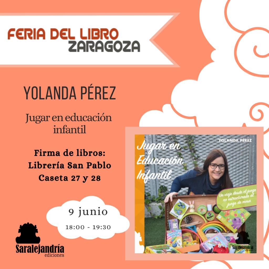 Dentro de una semana...¡ Estaré firmando libros en la <a href="/flibrozaragoza/">Feria Libro Zaragoza</a> !! Otra experiencia que me regala el libro " Jugar en Educación Infantil. Un viaje desde el juego no estructurado al juego de mesa" Muy ilusionada con esta oportunidad. Gracias editorial <a href="/SarAlejandria/">Editorial Sar Alejandria</a>