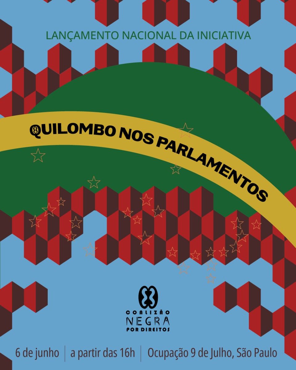 📢 Na próxima segunda, 6, vamos lançar uma iniciativa histórica, o Quilombo nos Parlamentos.

Participarão 50 pré-candidaturas de pessoas ligadas ao movimento negro e que concorrerão a cargos no Congresso Nacional e nas Assembleias Legislativas por todo o Brasil. 

Segue o fio 🧶