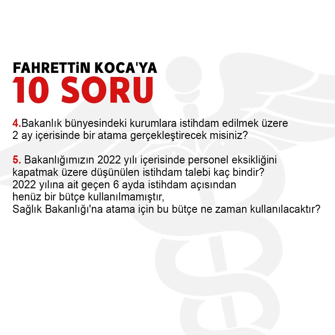 Plansız,programsız,takvimsiz...
Belirsizlikler üzerine kurulmuş atama  yöntemleri... 
Soruyoruz; 
Gelecek korkusuyla yaşamak istemeyen "Diplomalı Sağlık profesyonelleri" daha ne kadar 
Sabredecekler ? <a href="/drfahrettinkoca/">Dr. Fahrettin Koca</a> 
#FahrettinKocaya10Soru