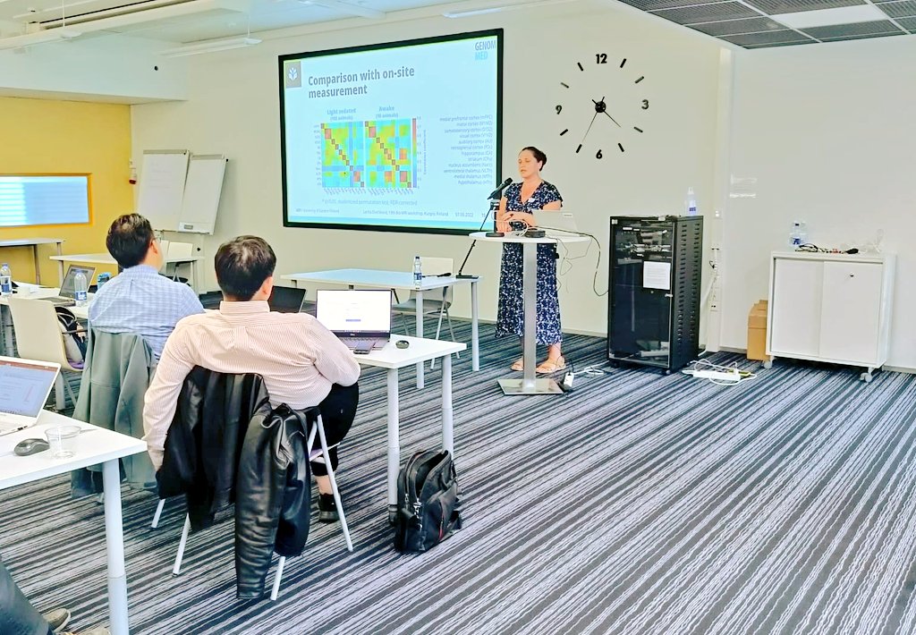 It was already 19th @KuopioBIU workshop, but it was my first. It was  exciting and exhausting three days. And I was so happy to present some of our light sedation fMRI work there too! #phdlife