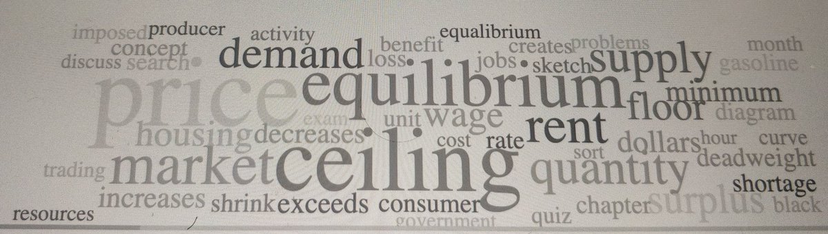 WebEx makes these word clouds for every recording, makes my lectures look so cool! Will use one of these as the course picture next time! #EconTwitter #onlinelearning #Onlineclass