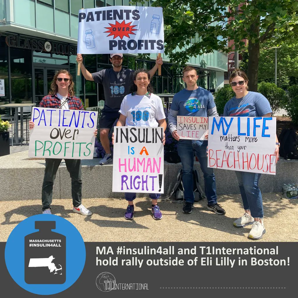 This past Tuesday, Massachusetts #insulin4all held a rally outside of Eli Lilly demanding the price of insulin be lowered NOW. 

Advocates from all over New England took part in a powerful display of solidarity. Stay tuned for more pictures and videos coming soon!