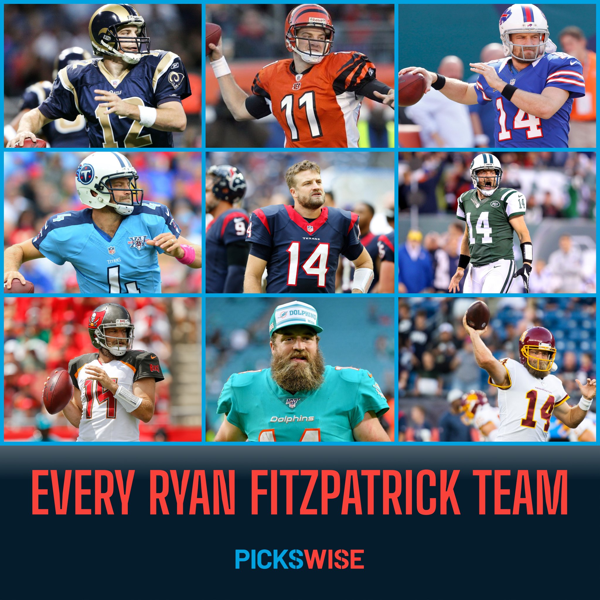 Pickswise on Twitter "Ryan Fitzpatrick played for over 25 of the