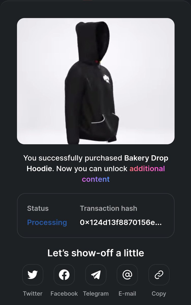 <a href="/Teacher_310EC/">Teacher310 Everythingcrypto</a> has just minted his Bakery Drop Hoodie 👨🏾‍🍳🥳🍰
Welcome to the bakery