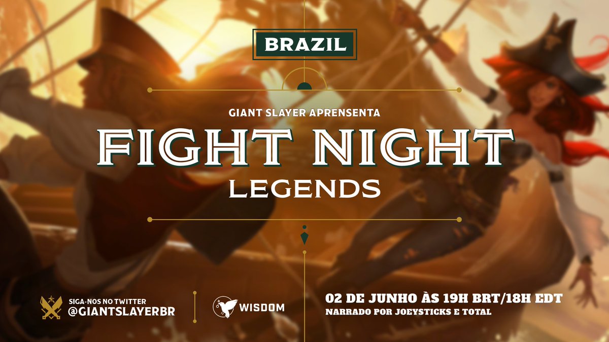 Estão preparados para mais uma semana de jogatina no <a href="/RuneterraBrasil/">Legends of Runeterra Brasil</a>? 🃏

Se liga nos nossos participantes do Fight Night de hoje ⬇
<a href="/Honest_CCG/">Honest</a>
<a href="/Sudrakon_/">Sudrakon</a>
<a href="/Divatimberlake/">julia mafra 🤠</a>
<a href="/Didi63969850/">Didico #</a>
@HellLemons_
<a href="/eaiAkihiko/">Aki</a>
<a href="/DududeNunu/">dudu de nunu</a>
<a href="/Tio_kadu_/">Tio Kadu</a>

📅 Hoje, às 19h.
📺 twitch.tv/giantslayerbr