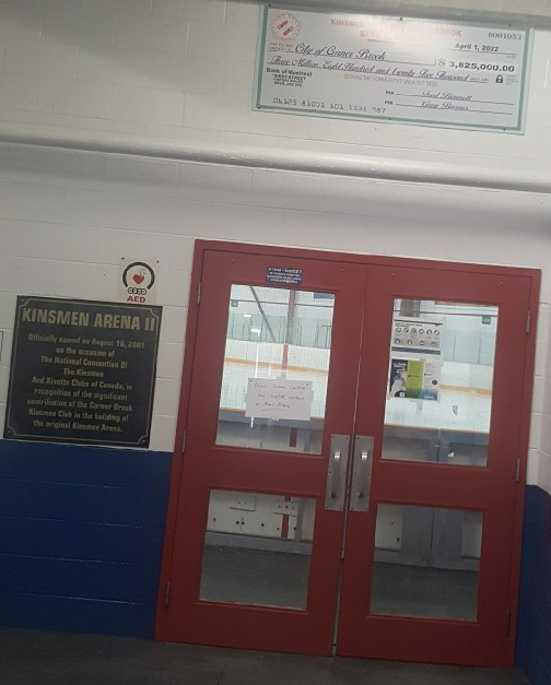 The Kinsmen Club of #CornerBrook was chartered in April of 1953, and since then we have donated over 3.8 million dollars back to our community.
This big cheque can be seen mounted above the doorway as you head inside the Kinsmen II Arena inside the Corner Brook Civic Center
