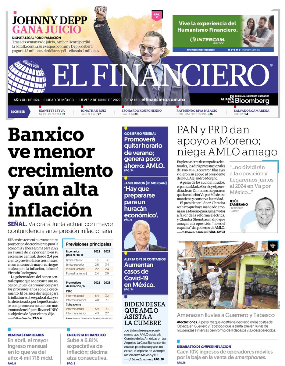 ESZ_smartgov's tweet photo. !Buen día!
Te compartimos las #portadas de periódicos 📰 especializados en el sector #economía de 🇲🇽
Que tengas un excelente jueves.
#CuidateBien 😷 https://t.co/h6G18xGhtq