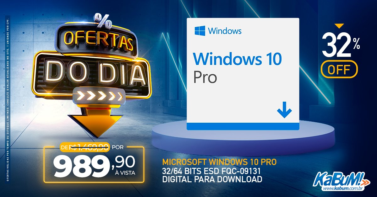 Windows 10 Pro 32/64 Bits ESD FQC-09131 - Digital para Download