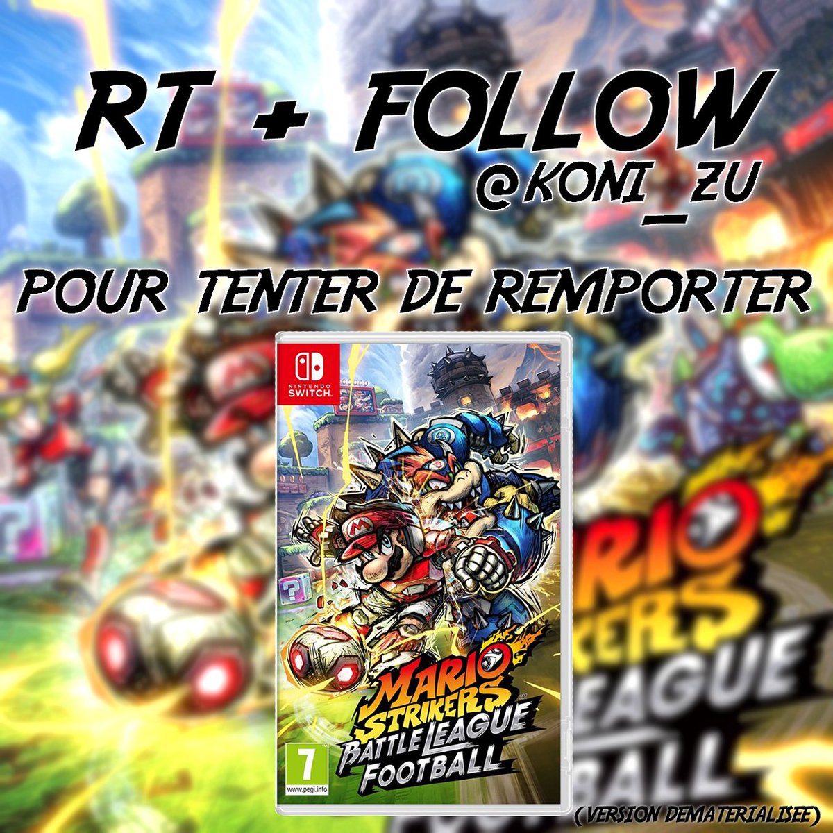 koni_zu's tweet image. #CONCOURS  Pour tenter de gagner Mario Strikers: Battle League Football
 
➡️Follow @koni_zu
 
➡️#RT le tweet 

🍀Bonne chance à tous ! 

Fin le 12/06. #MarioStrikersBattleLeague #MarioStrikers #NintendoSwitch