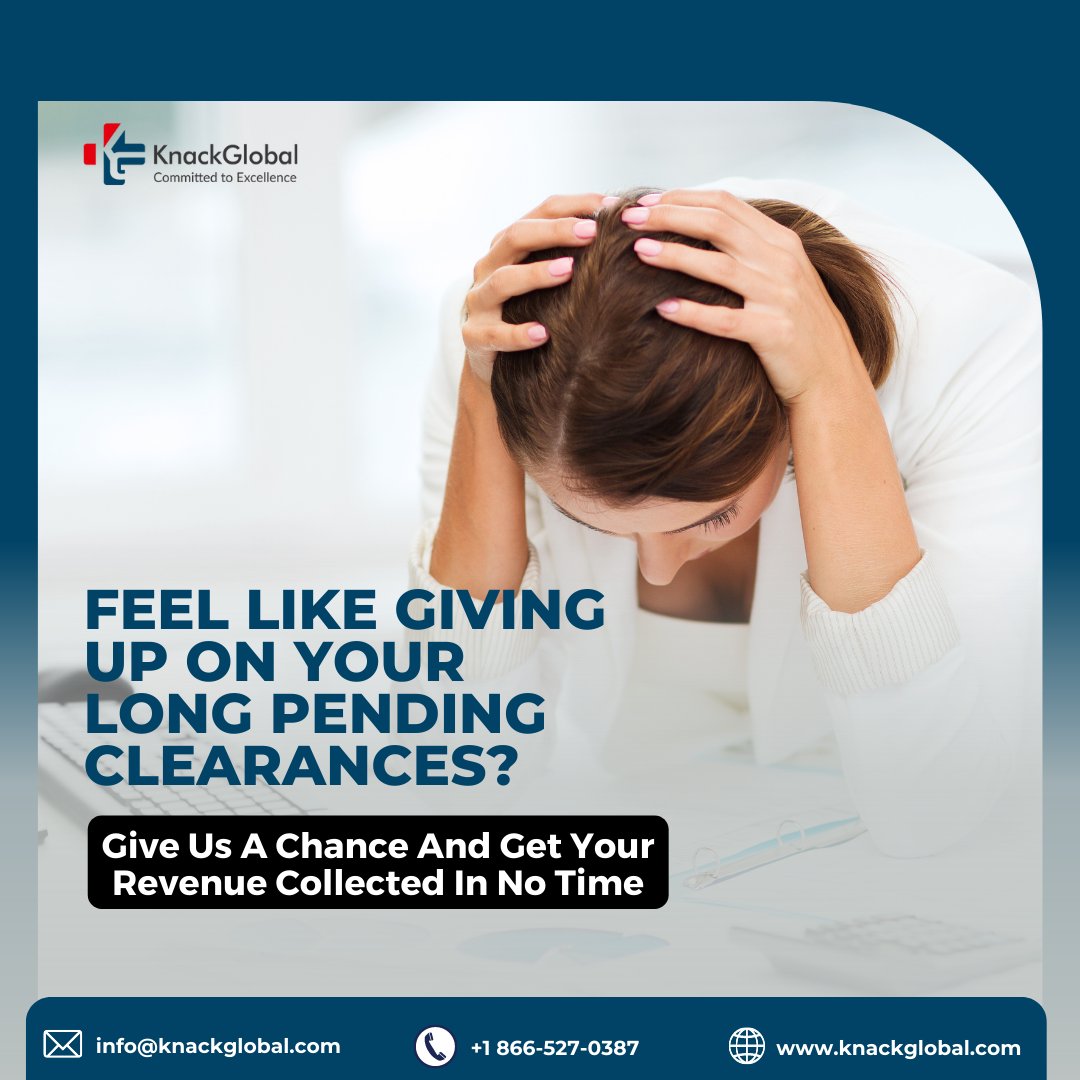 KnackGlobal's tweet image. Delays can make anyone feel like giving up on any chances of clearance, but you needn't worry... 

Include Knack Global into the picture and get your revenue collected in no time...

knackglobal.com

#healthcare #business #pendency #pending #clearance #bills #profesional